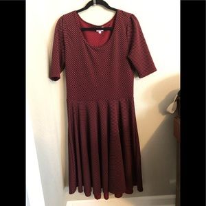 Red and Black Lula Roe Dress